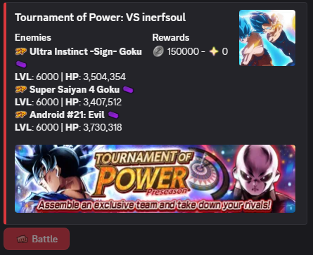 Tournament of Power Command
