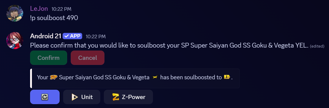 Game command: soul boosting