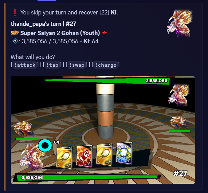 Game command: attack